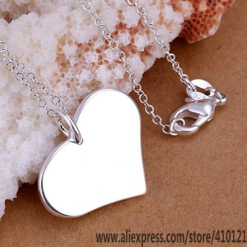 P143_2 Lucky Charm Silver Color Pendants For Women Jewelry Necklace Girl Lady Accessories Fashion Pendant Wan Heart Cards /f