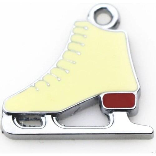 20pcs/lot skating shoe ice roller skate dangle charms diy fashion bracelets pendants jewelry accessory hanging floating charms