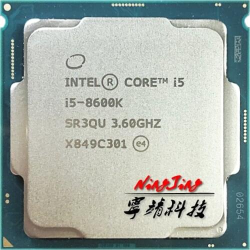 Intel Core i5-8600K i5 8600K 3.6 GHz Six-Core Six-Thread CPU Processor 9M 91W LGA 1151