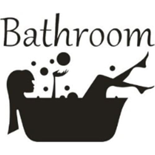 Wall Stickers Bathroom Girl Shower Removable Sticker Mural Bedroom Backdrop Art Decal DIY Wallsticker papel de parede18NOV23