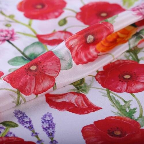 Silk fabric wide 114cm 14MM 100% natural silk Crepe De Chine Cloth Telas Tissu Dress shirt skirt Material Printing Real Coat