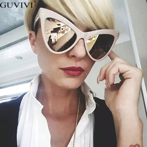 Vintage Cat Eye Sunglasses Women 2020 Luxury Brand Designer Sunglasses Men Retro Steampunk Glasses Mirror Eyewear Shades UV400