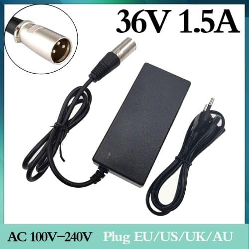 36V 1.5A lead-acid battery charger for electric scooter e-bike wheelchair Charger lead acid battery 3-Pin XLR Connector
