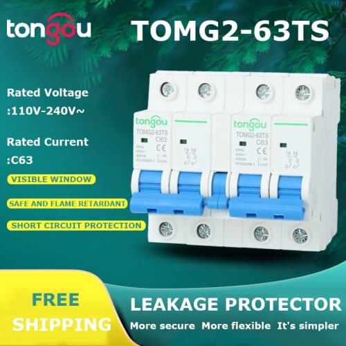TONGOU 2P 63A MTS Dual power Manual transfer switch Circuit breaker MCB 50HZ/60HZ 400