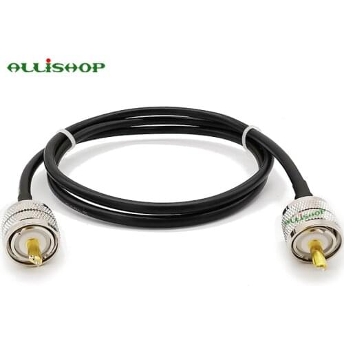 UHF Male PL-259 to UHF Male PL-259 Low Loss Digital Coax UHF Jumper Cable LMR195 for HAM & CB Radio,Antenna Analyzer,Dummy Load