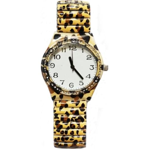 Unisex Watch New Fashion Retro Leopard Design women watches Classical Elastic Wristwatch with Metal Gift Box