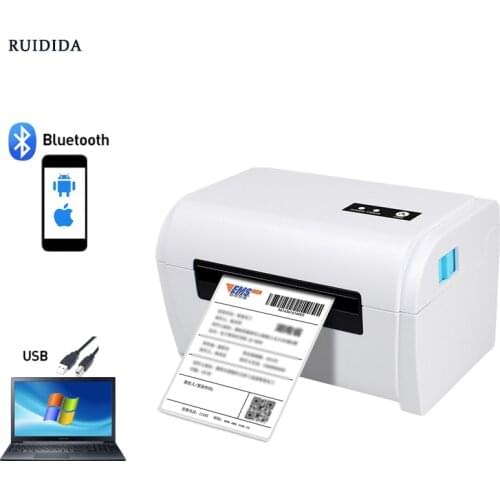 USB Label Printer Portable Pocket Printer Bluetooth Thermal Label Printer Desktop Shipping Thermal Printer Maker Barcode Printer