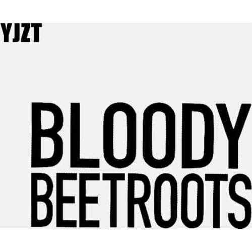 YJZT 13.3CM*7.7CM BLOODY BEETROOTS Car Sticker Decal Vinyl Decor Black/Silver C3-2013