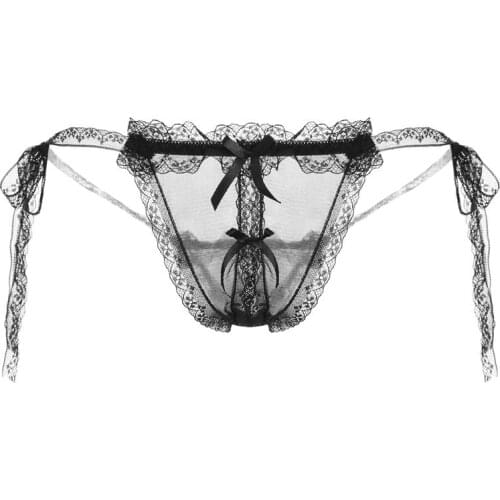 Women Lady Sexy Lace Underwear Cute Panties G-String T-Back Erotic Lingeries See-Through Hollow Out Thong
