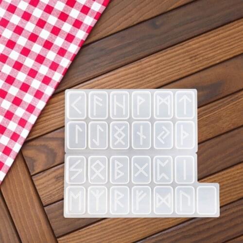 1 Set Silicone Resin Molds Runes Symbols Molds Reusable Crystal Epoxy Mold Alphabet Letter Number Making Tools Crafts Supplies