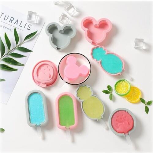 1pcs Food Grade Popsicle Silicone Molds DIY Ice Cream Mold With Cover Cute Homemade Popsicle Molds Handmade Ice Cube Maker