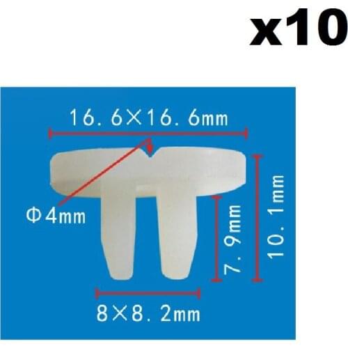 10pcs FANGLED NUT CLIP BODY FIXTURE CLIP TRIM CLIPS FOR HONDA ACURA