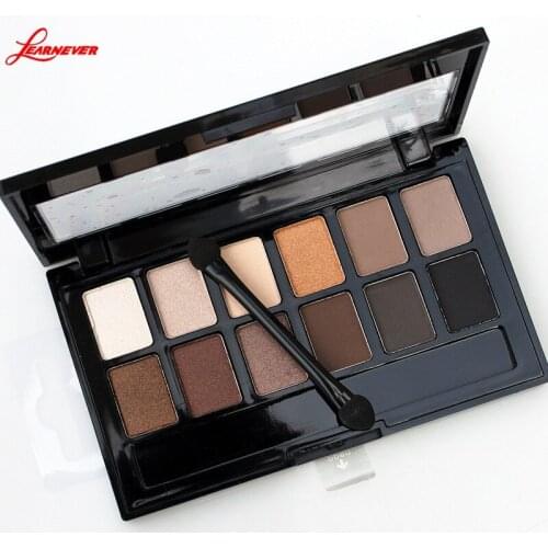 12colors Nude Eyeshadow Powder Makeup Palette Matte Pigmented Eye Color Powder Shimmer Make New Earth Makeup Eyeshadow Up W M6X8