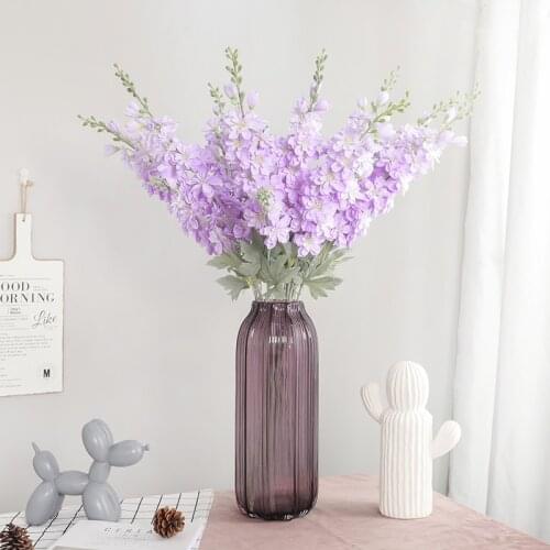 Beautiful new Delphinium flower branch flores silk Artificial flowers for home Wedding decoration fleur artificielle