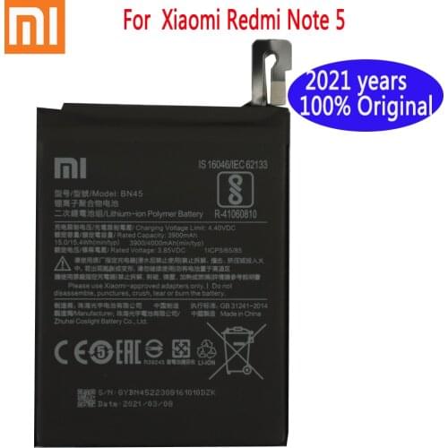 2021 years 100% Xiao Mi Original Phone Battery BN45 For Xiaomi Redmi Note 5 Note5 Original Mobile Phone Batteries