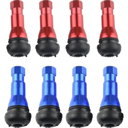 4pcs Red TR413 Outer Mount Aluminum Wheel Tire Valve Stem Car Rust Proof