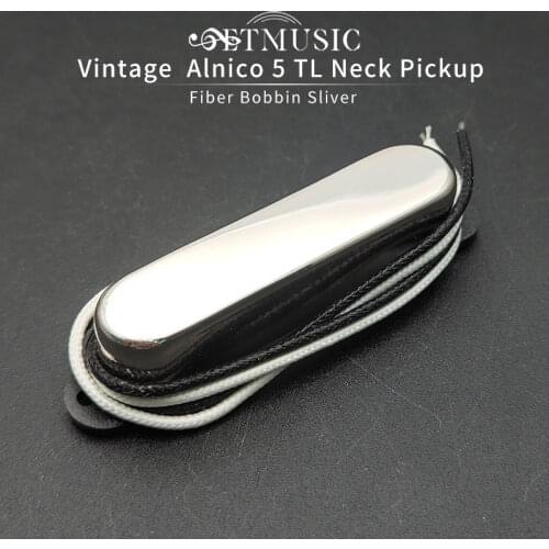 TL Sealed Single Core Bridge Pickup Alnico 5 Magnet Fiber Plate Bobbin Rod Chrome