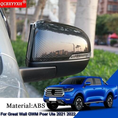 Car External Rearview Mirror Cover Sequins Auto Stickers For Great Wall Cannon GWM Poer Ute 2021 2022 Automobiles Accessories