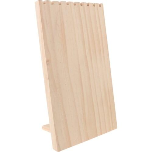 Wood Jewelry Necklace Pendant Display Stand Holder Rack 9 Hooks for Necklace Pendant Chain Bracelet