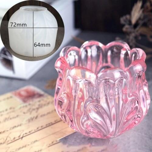 Crystal Glass Candle Holder Storage Epoxy Resin Mold for Mold Ashtray Multifunctional Mirror Silicone Mold for Resin