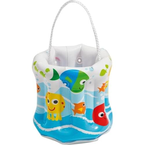 Children Inflatable Bucket Transparent Bottom Submerged Beach Toys Inflatable Bucket Pool Toy For Underwater Observation