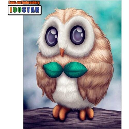 DIY Cute Owl Big Eyes 5D crafts diamond painting cross stitch needlework diamond mosaic square home decor diamond embroidery