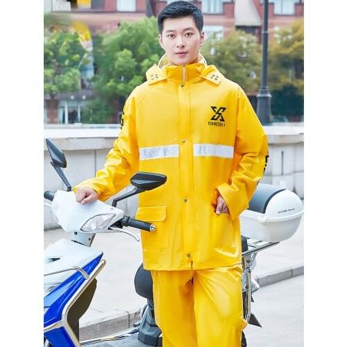 Bike Yellow Raincoat Suit Split Riding Motorcycle Raincoat Waterproof Lightweight Reusable Capa De Chuva Rain Jacket EB5YY