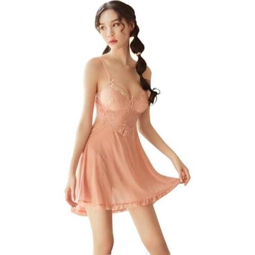 Exotic Sexy Underwear Women Lace Lingerie Transparent Pajamas Porn Suspender Skir Hot Erotic Halter Top See Through Sleepwear