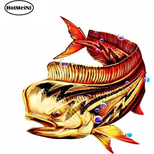 HotMeiNi 13cm x 12cm for Mahi Fish Fuuny Cool Car Stickers and Decals Suitable for JDM ATV Windows Bumper Laptop Deocr