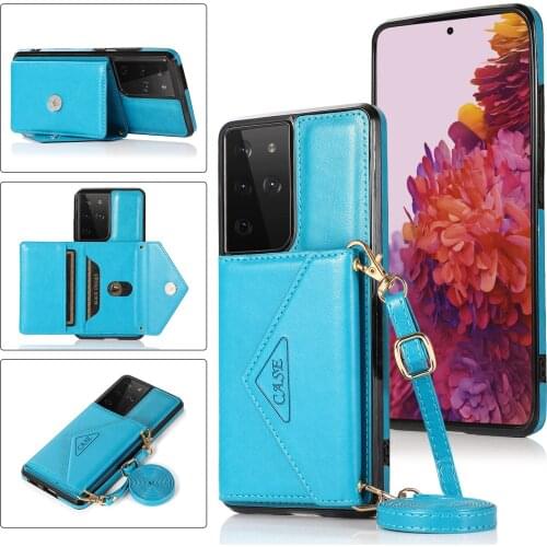Crossbody Wallet Leather Back Flip Phone Case For Samsung Galaxy A01 Core A32 A31 A41 Card Slots Cover Kickstand Cellphone Shell