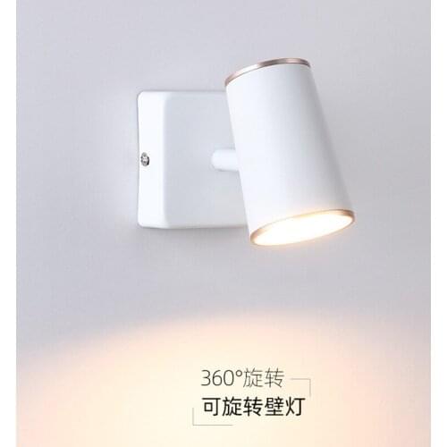 Creative Modern Lights Bedside Bedroom Lamp For Hotel Lliving Room Study Rotary Reading Wall Lamp Engineering Lamp Spotlight