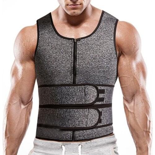 Men Body Shaper Waist Trainer Sauna Suit Sweat Vest Slimming Underwear Weight Loss Shirt Fat Burner Workout Tank Tops Shapewear