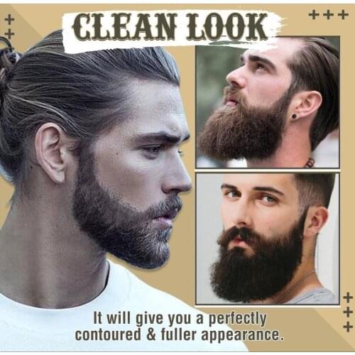 Beard Filling Pen Kit Barber Pencil With Brush Salon Facial Hair Engraving Styling Eyebrow Tool Male Mustache Repair Shape