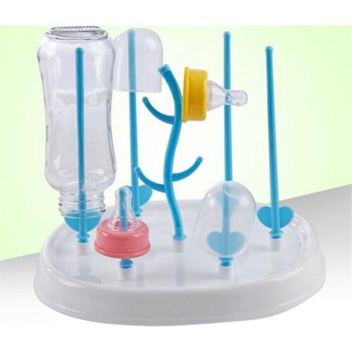 New Baby Bottle Drying Rack Brush Baby Bottle Brush Tree Straight Stlye Cleaning Dryer Drainer Kitchen Feeding Holder Tools