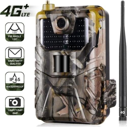 4G Hunting Camera 16MP Trail Camera 940nm Photo Traps 0.3s MMS/SMS/SMTP/FTP Wild Camera 44LED Hunter Camera Outdoor IP65