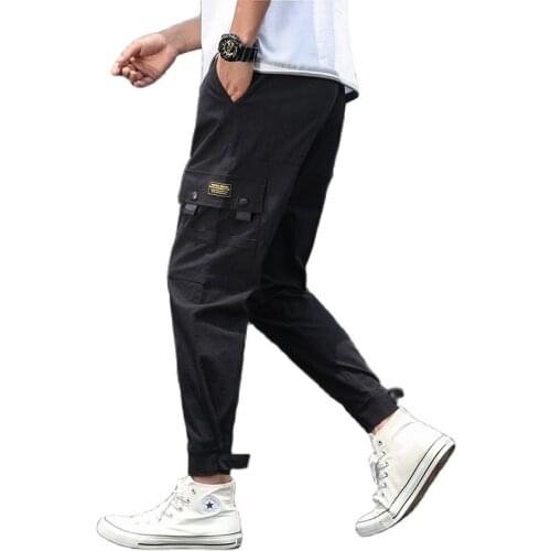 Autumn pants mens Korean version of the trend of loose overalls thin section trousers sports leisure feet Slim pants - tmall