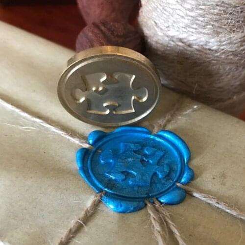 Puzzle Heart Wedding Wax Seal Stamp Wedding Invitation Envelope Wax Seal Stamp Wedding Gifts Personalized Stamps Kits