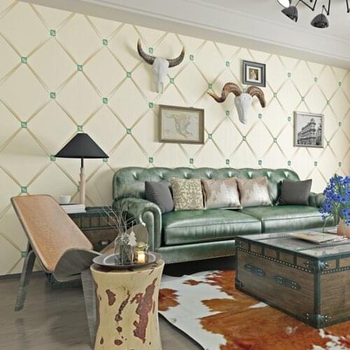 Q QIHANG Modern Simply Exquisite Texture Geometric Pattern Bedroom Non-woven Wallpaper Roll 3 Colors for Choose 0.53m*10m=5.3m2