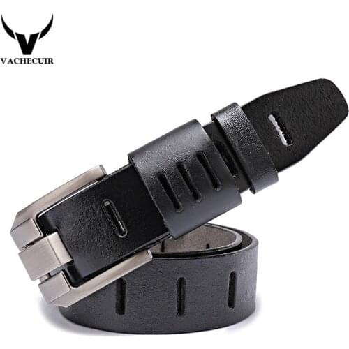2017 NEW designer 100% Cowhide Genuine Leather Belt for Men Male Jeans High Quality Casual Pants Mens Belt Hollow Out LC05