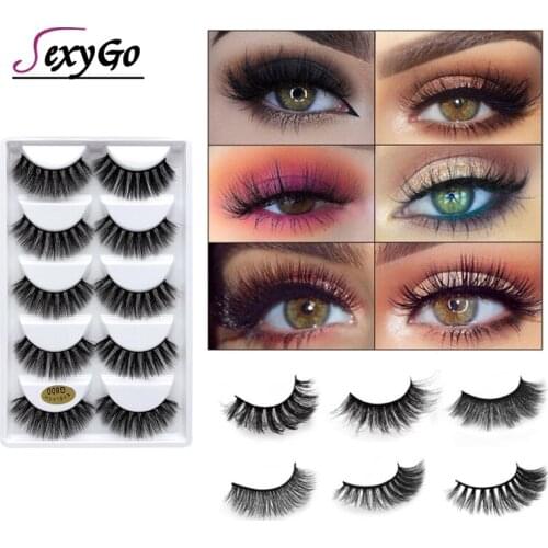 Eyelashes 5 pairs mink lashes natural 3d mink eyelashes mink false eyelashes full strip lashes wispy cilios g800 cils g806