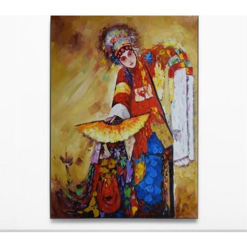 Hand painted Canvas Oil Paintings Chinese Peking Opera figure Abstract Modern Home Decoration Wall Art Picture Painting