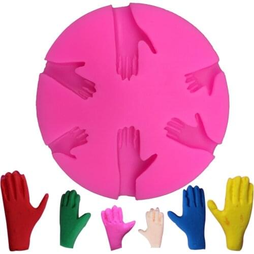 Big hand little hand shape fondant silicone mold kitchen baking chocolate pastry candy making cupcake lace decoration tool F0078