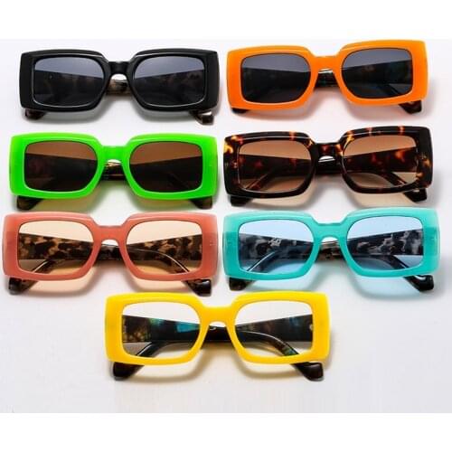 Brand Design Trend Shield Hip Hop Sunglasses Women Men Pink Orange Square Sun Glasses Female Oculos One Piece Eyewear UV400