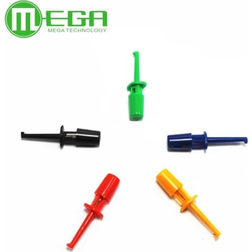 100PCS 1.7'' Multimeter Lead Wire Kit Test Hook Clip Grabbers Test Probe SMT / SMD IC D20 Cable Welding Free Shipping