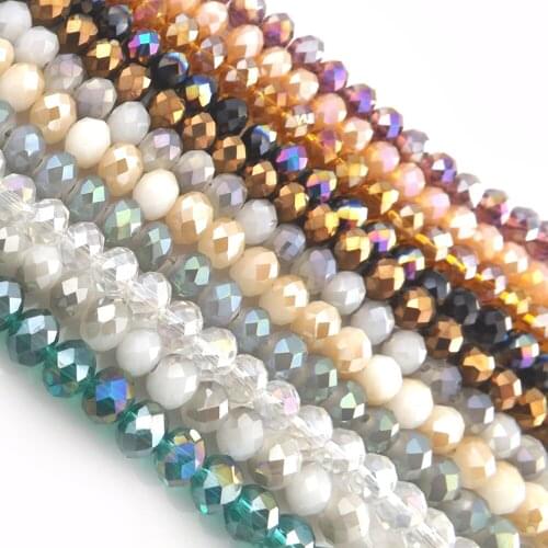 140pcs/lot 12mm Wheel Shape Faceted Crystal Loose Beads For Bracelets Necklace DIY 13 Colors