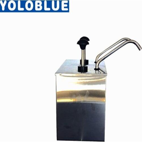 2 Bucket Sauce Dispenser Pump Squeeze Condiment Dispensing Stainless Steel