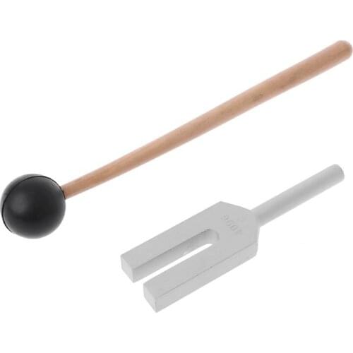4096Hz Aluminum Tuning Fork Chakra Hammer Ball Diagnostic Therapy w Mallet & Bag U4LB