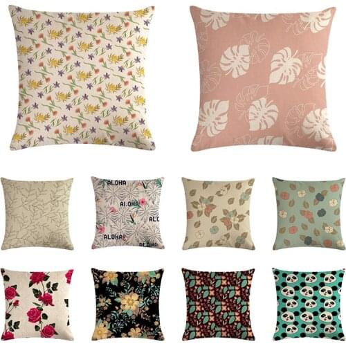 45*45cm Flower Pillow Case Home Decor Printed Cushion Cover Graffi Style Throw Pillowcase Decorative Pillows Cover ZY696