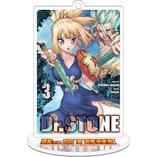 Height 9cm Dr.STONE Anime Action Figure Toy Acrylic Keychain Decorative Ornaments