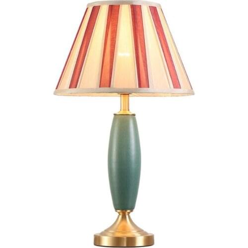 Mediterran Sea Ceramic Dimmer Table LampAmerican Country Foyer Bedside Study Porcelain Desk Reading Light H 60cm 2048